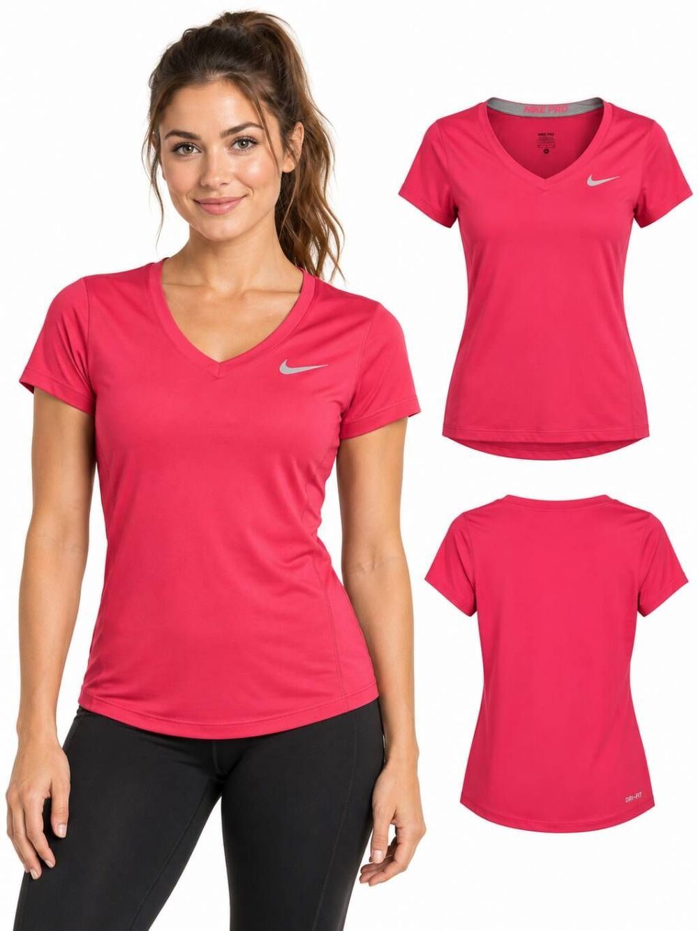 Nike Pro Medium Pink SS T-Shirt
